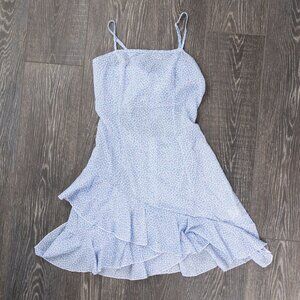 Light Blue Floral Sun Dress Small
